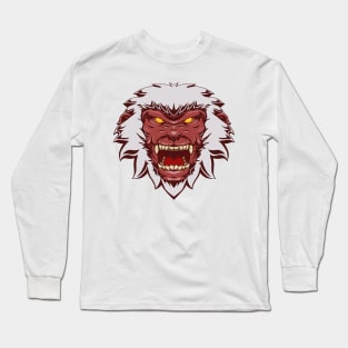 Fierce Snow Monkey Long Sleeve T-Shirt